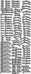 Stickerbogen versch. Glückwünsche 100x230mm 