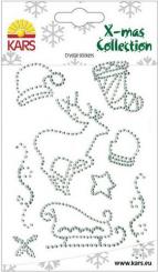 Strassstein Crystal stickers X-Mas 2 SILBER 