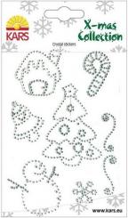 Strassstein Crystal stickers X-Mas sort.1 SILBER 