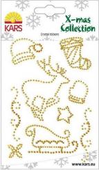 Strasstein Crystal stickers X-Mas 2 GOLD 