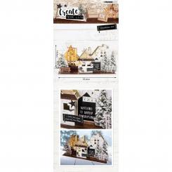 Studio Light MDF Set Nr.55 - Create your life Christmas - Dorf -29,4x14,8cm 