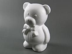 Styropor Bär mit Schleife 20cm 