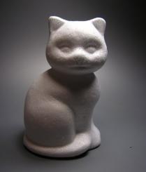 Styropor Katze sitzend 24,5cm 