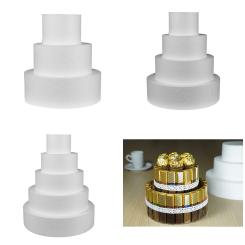 Styropor Torten-Set Mehrstöckig - Bodenhöhe: 7cm 