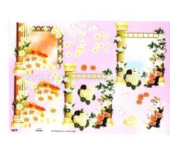 TBZ 3D Bogen geprägt - Blumen 