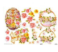 TBZ 3D Bogen geprägt - Blumen 