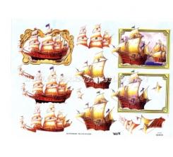 TBZ 3D Bogen geprägt - Schiff 