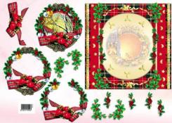 TBZ 3D Bogen geprägt mit Prickelmotiv Weihnachten 