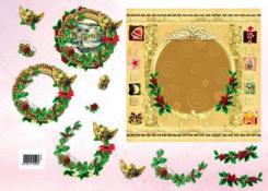 TBZ 3D Bogen geprägt mit Prickelmotiv Weihnachten 