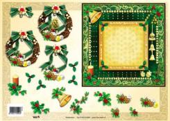 TBZ 3D Bogen geprägt mit Prickelmotiv Weihnachten 