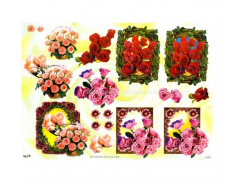 TBZ 3D Etappen Bogen geprägt Rosen 