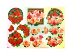 TBZ 3D Etappen Bogen geprägt Rosen 