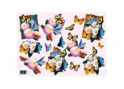 TBZ 3D Etappen geprägt Schmetterlinge 