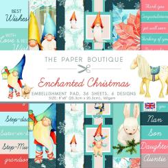 The Paper Boutique Embellishments Pad 36 Bögen 160gr - 20,3x20,3cm - Enchanted Christmas 