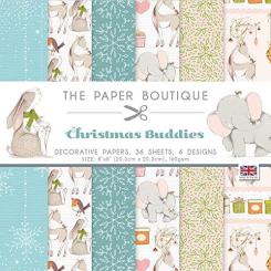 The Paper Boutique Paper Pad 36 Bögen 160gr - 20,3x20,3cm - Christmas Buddies 