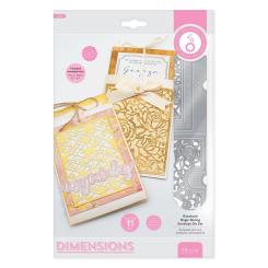 Tonic Studios Dimensions Stanzschablone 11tlg. - Rosenbusch Magic Sliding Skinny Geschenkarte 