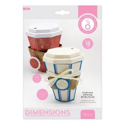 Tonic Studios Dimensions Stanzschablone 16tlg. - Kaffeebecher TOGO  