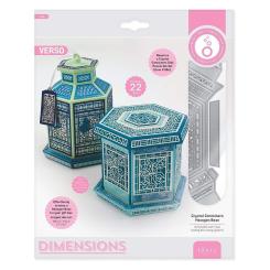 Tonic Studios Dimensions Stanzschablone 22tlg. - Crystal Containers - Hexagon Base 