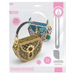 Tonic Studios Dimensions Stanzschablone 22tlg. - Luxury Clutch Precious Petals Handtasche 