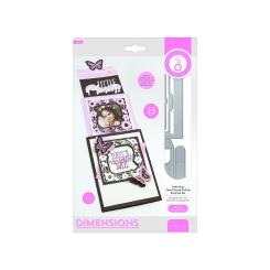 Tonic Studios Dimensions Stanzschablone 23tlg. - Little Miss Three Pull Up Geschenkarte 