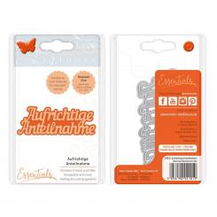 Tonic Studios Stanz & Prägeschablone 2tlg. - Deutsche Texte - Aufrichtige Anteilnahme 