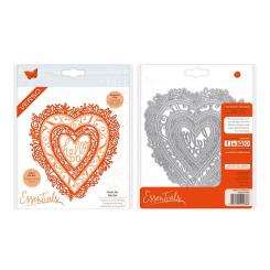 Tonic Studios Stanz & Prägeschablone 7tlg. - Deutsche Texte - Herz - Hallo Du 