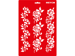 Transprente Schablone Blumenborten 20x31cm 