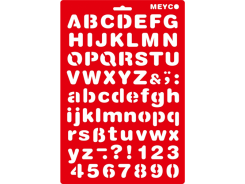 Transprente Schablone Druckschrift 20x31cm 