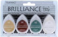 Tsukineko Brilliance Dew Drops Stempelkissen 4er Set - Erdtöne 