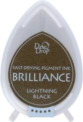 Tsukineko Brilliance Dew Drops Stempelkissen Black / Metallic Lightning Schwarz Black / Metallic Lightning Schwarz