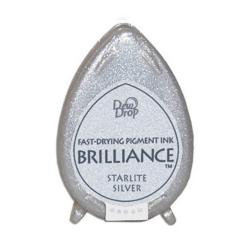 Tsukineko Brilliance Dew Drops Stempelkissen Silver / Metallic Starlight Silber Silver / Metallic Starlight Silber