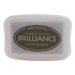 Tsukineko Brilliance Stempelkissen Black / Metallic Lightning Schwarz Black / Metallic Lightning Schwarz