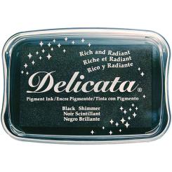 Tsukineko Delicata Metallic Stempelkissen Black shimmer Black shimmer