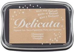 Tsukineko Delicata Metallic Stempelkissen Champagner Champagner