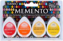 Tsukineko Memento Dew Drops Stempelkissen  4er Set - Campfire 