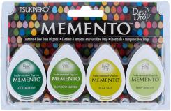 Tsukineko Memento Dew Drops Stempelkissen  4er Set - Greenhouse 