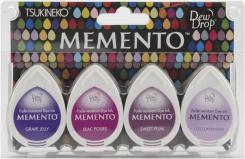 Tsukineko Memento Dew Drops Stempelkissen  4er Set - Juicy Purples 