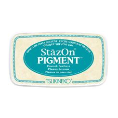 Tsukineko StazOn Pigment Stempelkissen Peacock Feathers / Türkis Peacock Feathers / Türkis