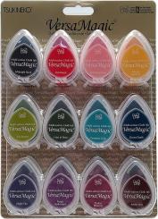 Tsukineko Versa Magic Chalk Dew Drops Stempelkissen 12er Set - Happy Days 