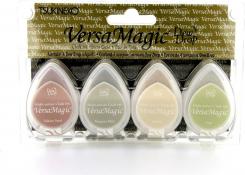 Tsukineko Versa Magic Chalk Dew Drops Stempelkissen 4er Set - Four Corners 