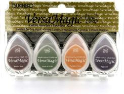 Tsukineko Versa Magic Chalk Dew Drops Stempelkissen 4er Set - Harvest 