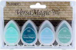 Tsukineko Versa Magic Chalk Dew Drops Stempelkissen 4er Set - Küste 