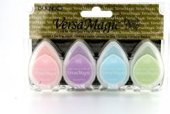 Tsukineko Versa Magic Chalk Dew Drops Stempelkissen 4er Set - Seashore 