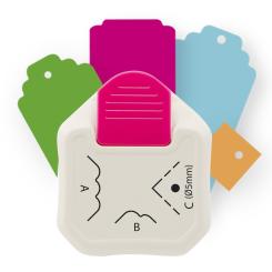 Vaessen Creative • 3-in-1 Eckenstanzer Etiketten mit Öse 