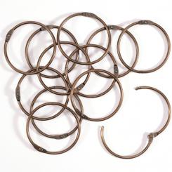 Vaessen Creative Buchringe - Metallringe -Kupfer- 12 Stk. Ø50mm 