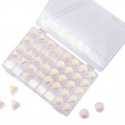 Vaessen Creative - Dauber / Tupfer rund & dreieckig 40 St. Ø15mm in der Box 