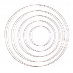 Vaessen Creative - Metallringe Silber 10 Stk. Ø10, 15, 20, 25, 30cm 