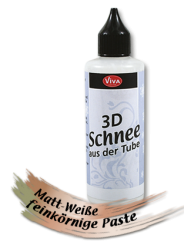 Viva Decor 3D Schnee fein aus der Tube weiß 82ml mit Konturenspitze 