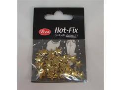 Viva-Decor Hot-Fix Nieten Sterne gold 10mm / 50 Stk. 