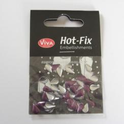 Viva-Decor Hot Fix Steine Edelmetall purpur Tropfen 